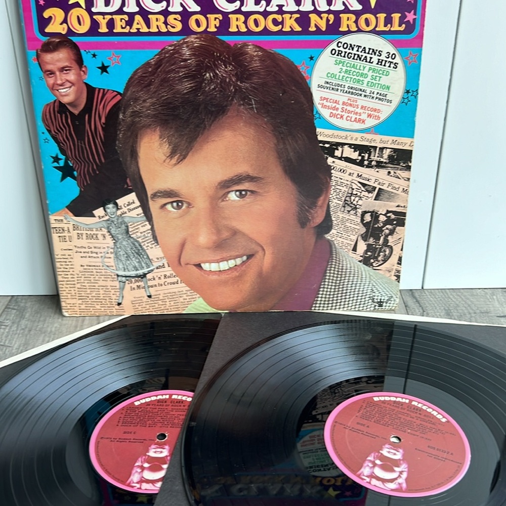 Record Album Dick Clark 20 Yrs of Rock N' Roll 2 Record Albums 1973